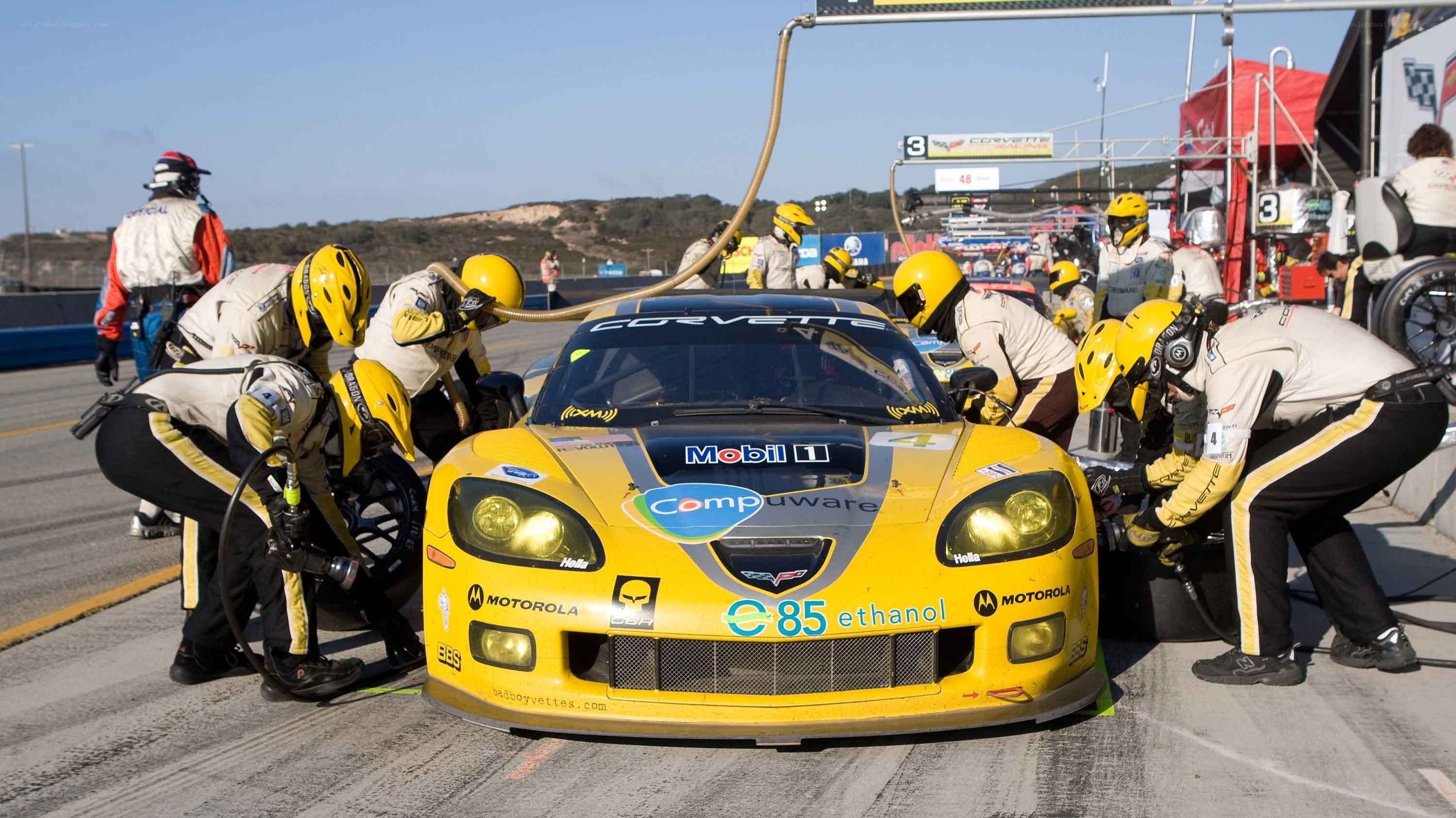 Race car pit stop