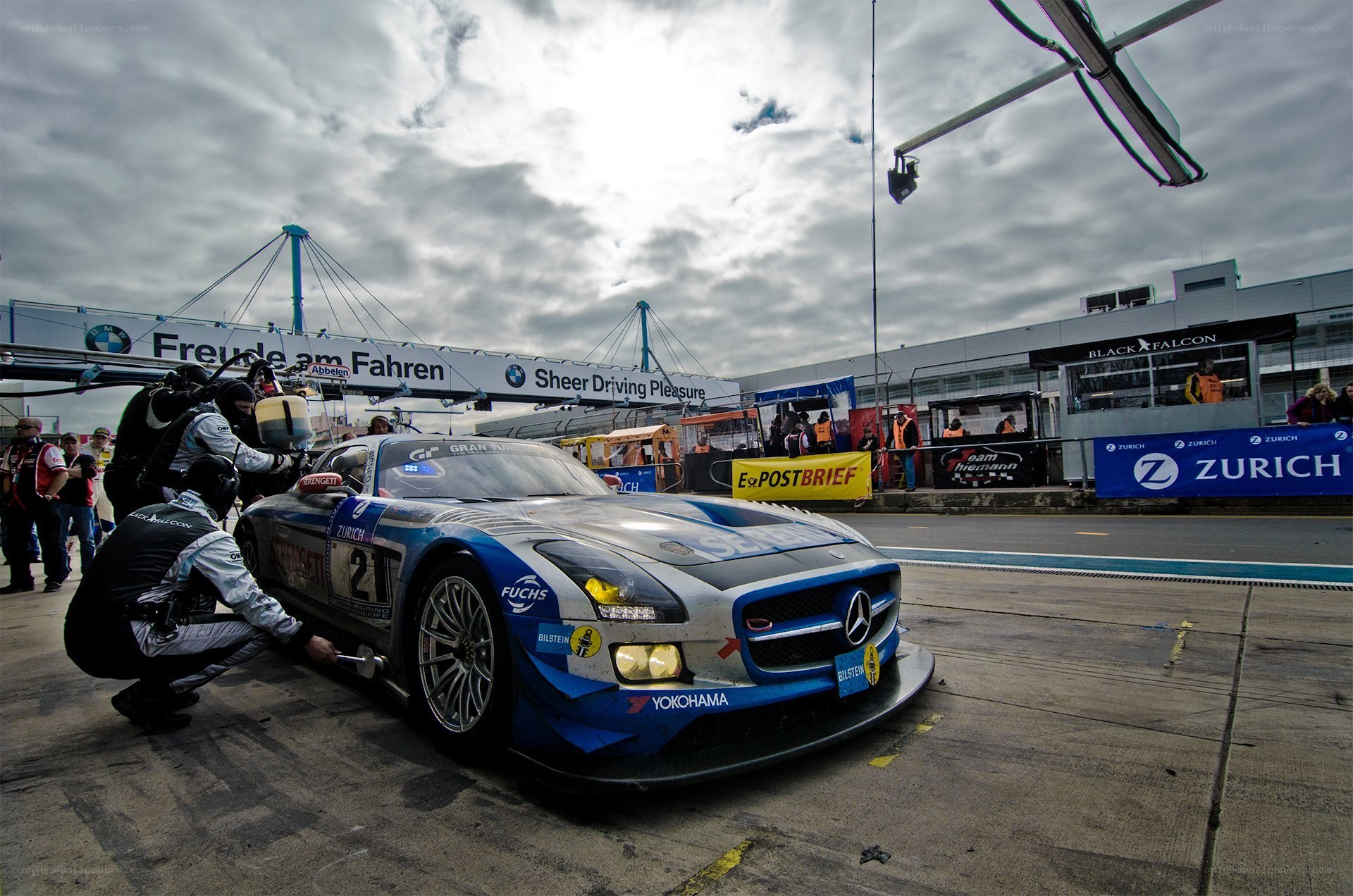 Race car pit stop