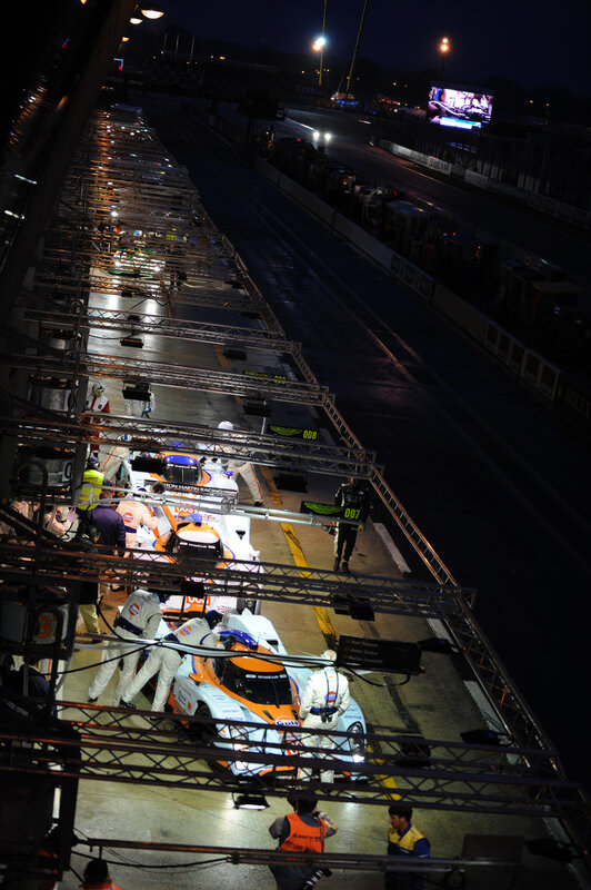 Race Car Pit Stop — Black, Dramatic