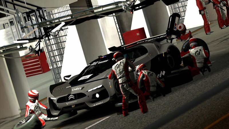 Race Car Pit Stop — Gray