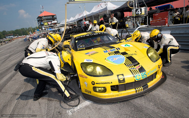 Race car pit stop