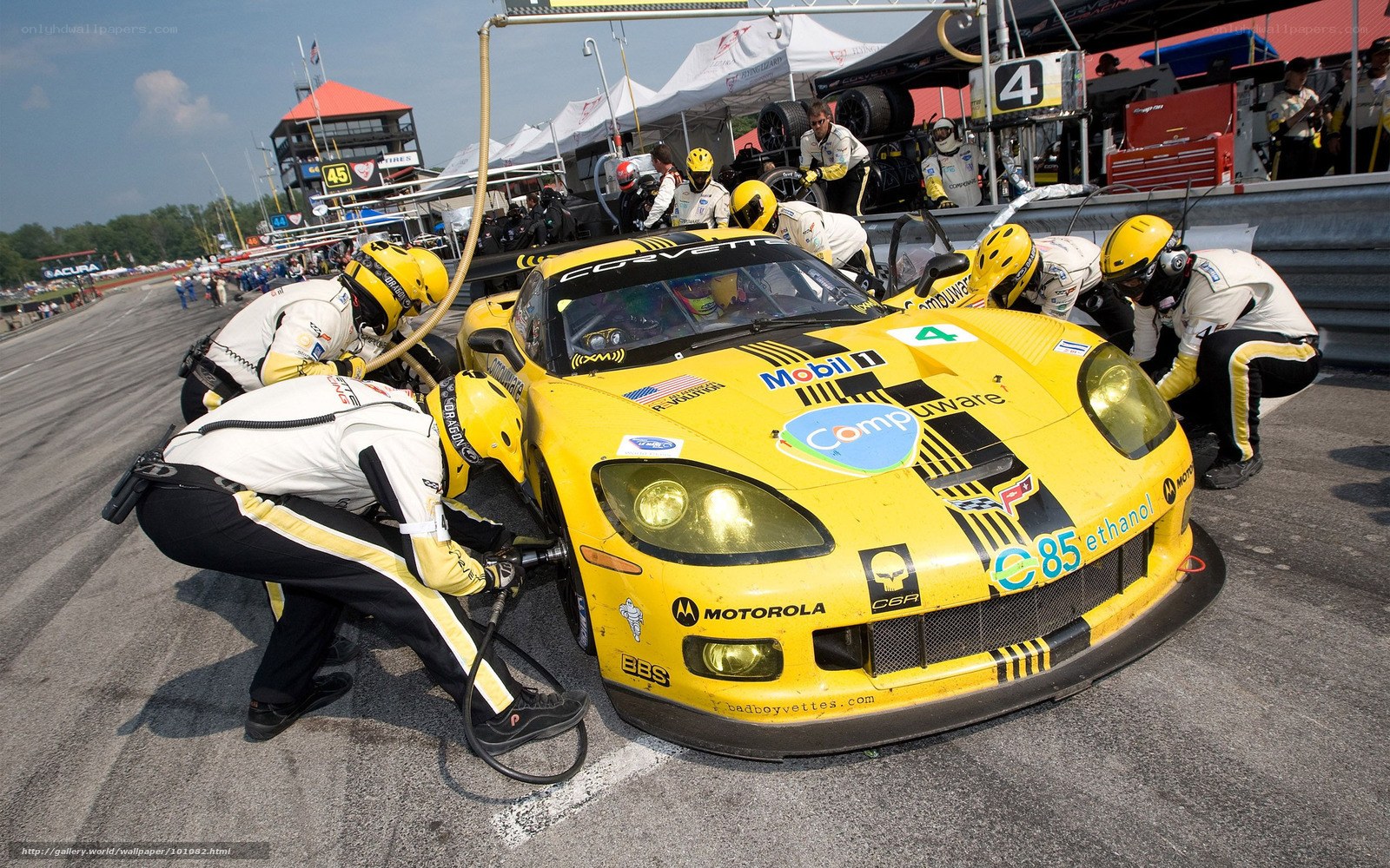 Race car pit stop
