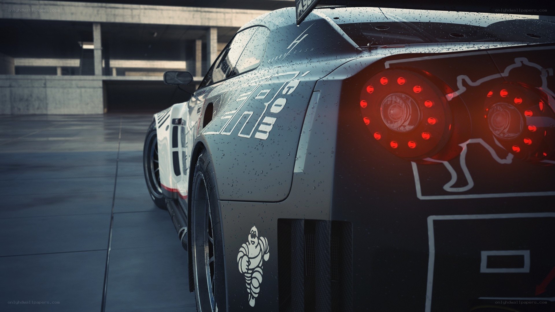 race car rear view