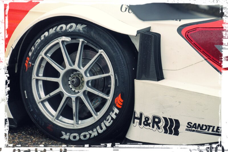 race car wheel close-up