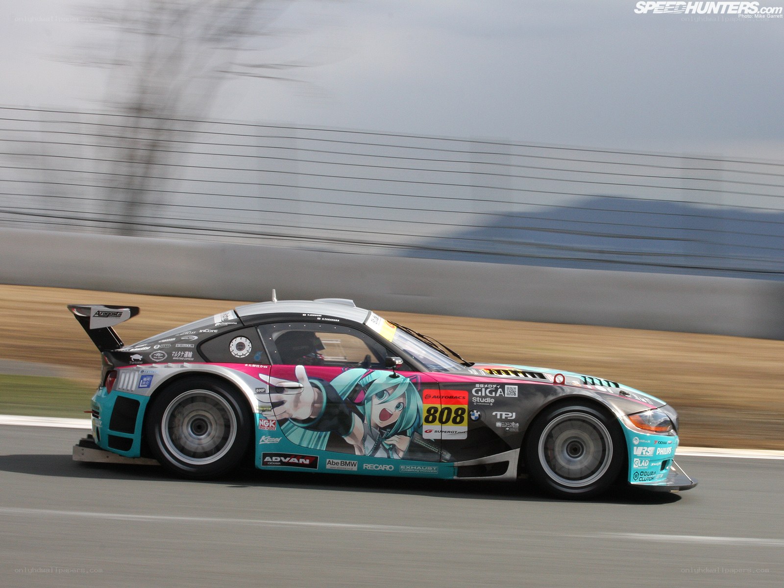 race car with anime character