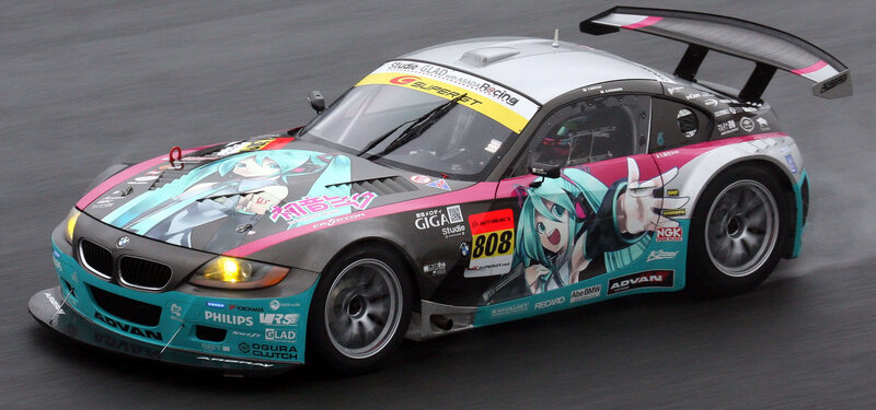Race Car with Anime Livery — Black