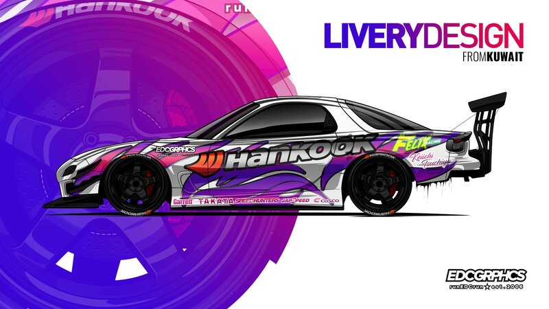 Race Car with Custom Livery — Purple