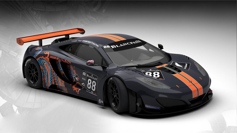 Race Car with Dragon Design
