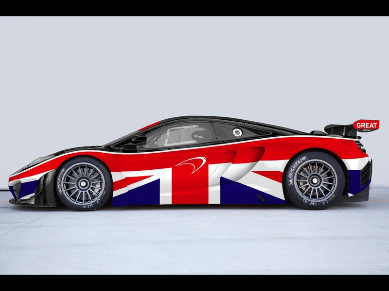 Race Car with Flag Livery — Red