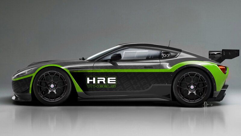 Race Car with Green Accents
