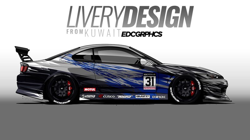 Race Car with Livery — Black, Dynamic