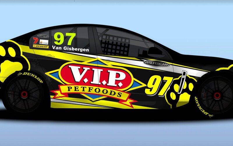 Race Car with Sponsor Decals