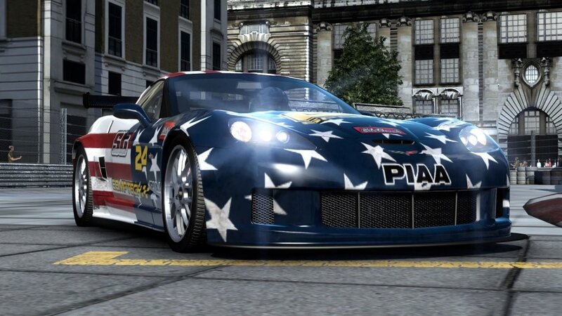race car with stars and stripes