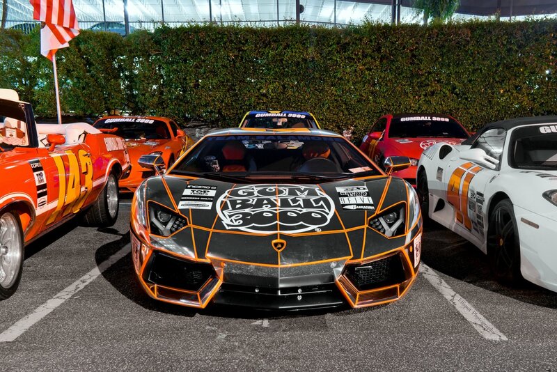 Race cars at a car show