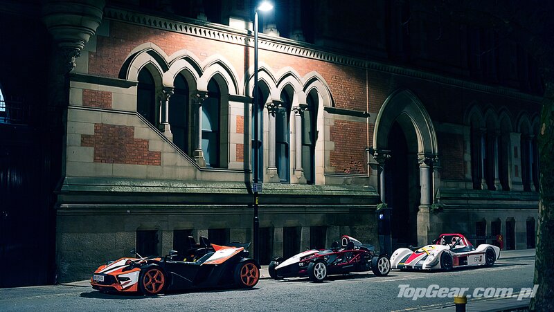 Race cars on a city street