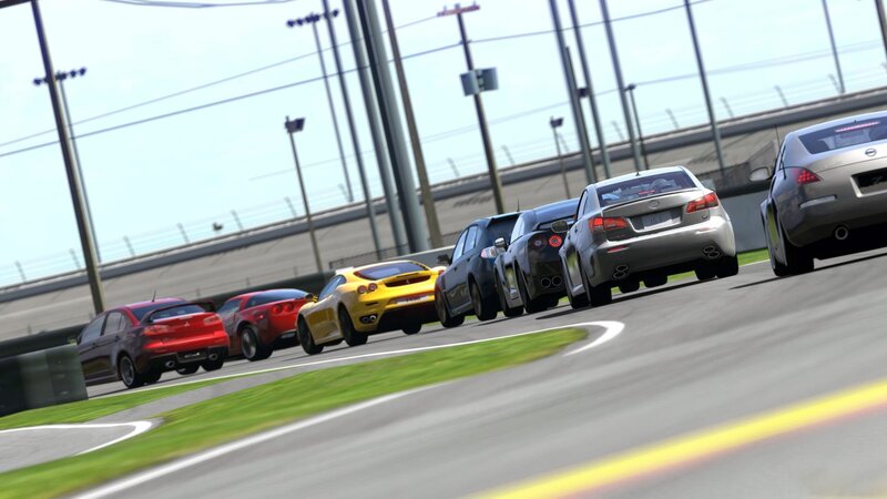 race cars on a track