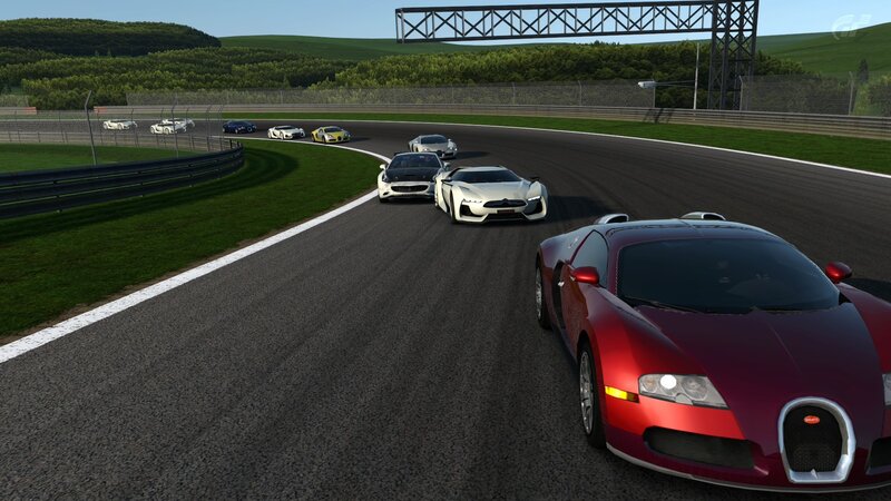 race cars on a track