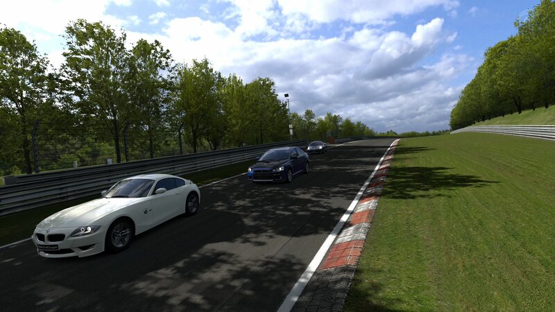 race cars on a track