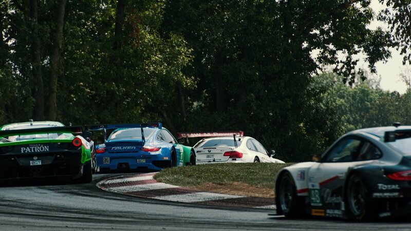 race cars on a track