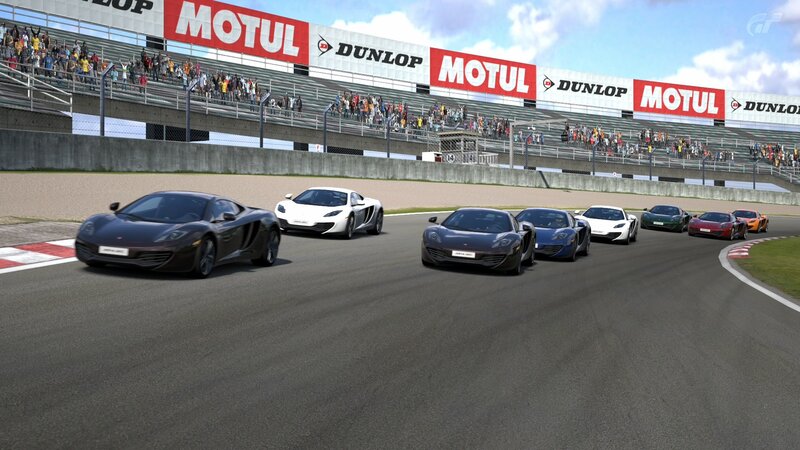 race cars on a track