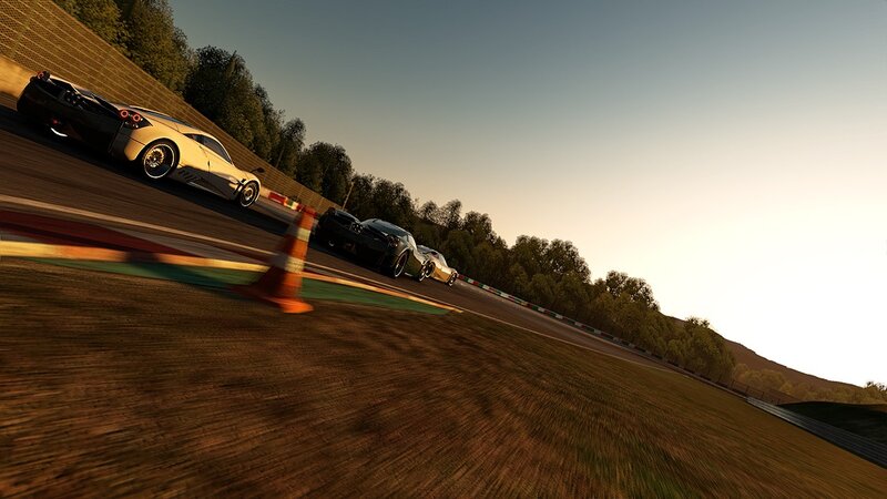 race cars on a track