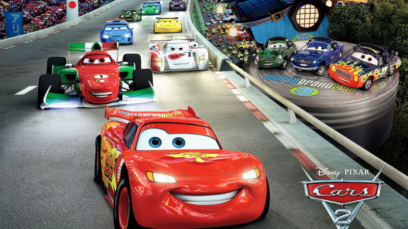 Race Cars on a Track — Red