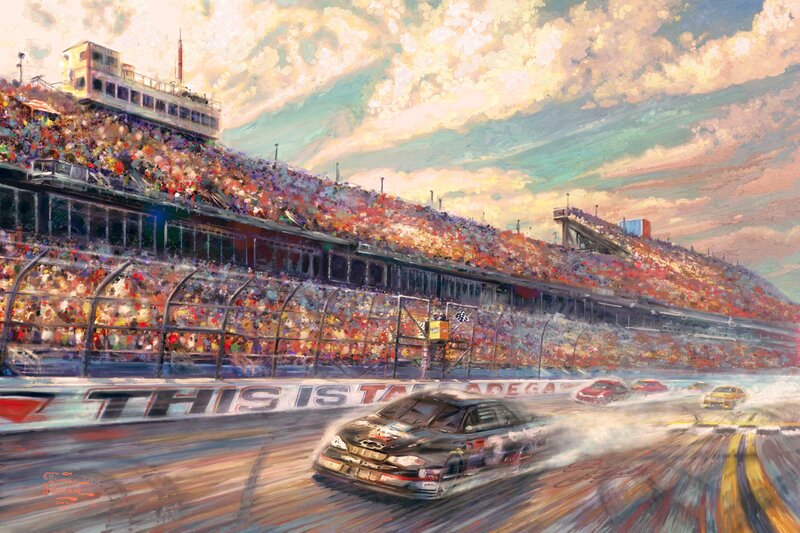 Race Cars on Track — Black, Dynamic