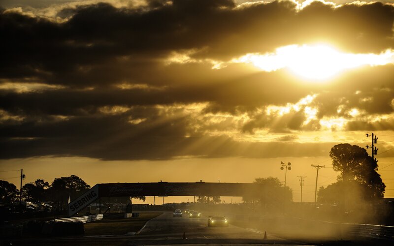 Race Cars on Track — Gold