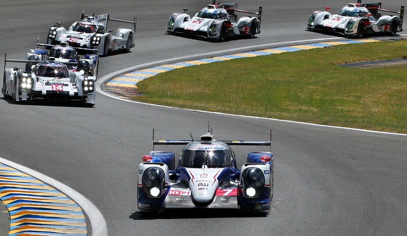 Race Cars on Track — White, Dynamic
