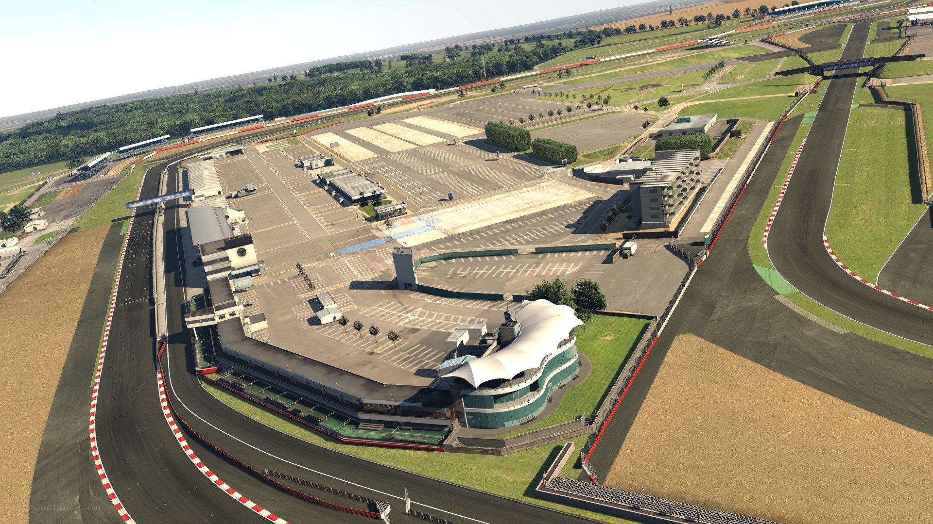 race track aerial view