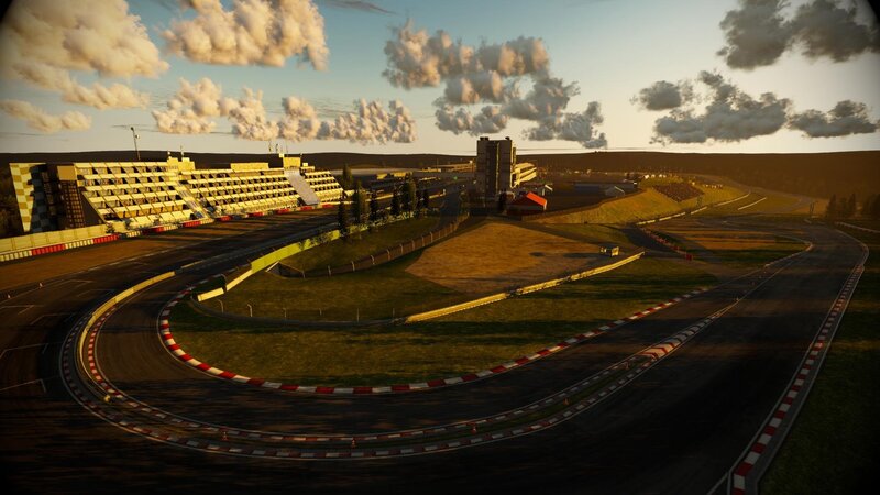 Race Track at Sunset — Green
