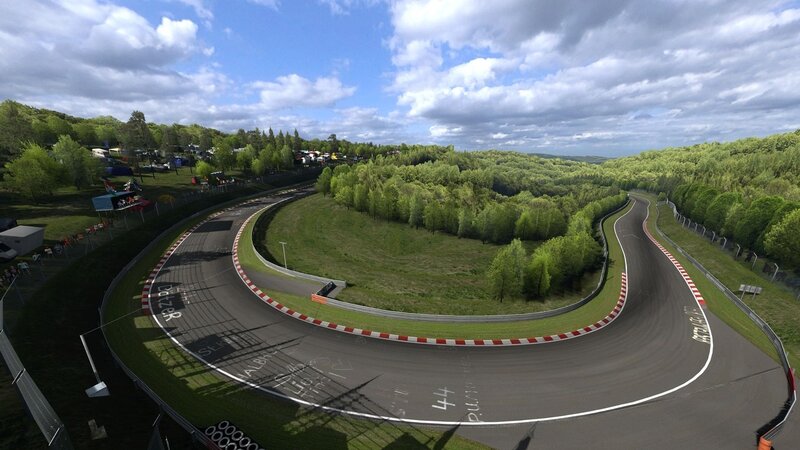 race track in a forest