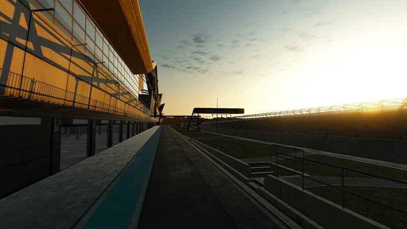 Race Track Pit Lane — Yellow