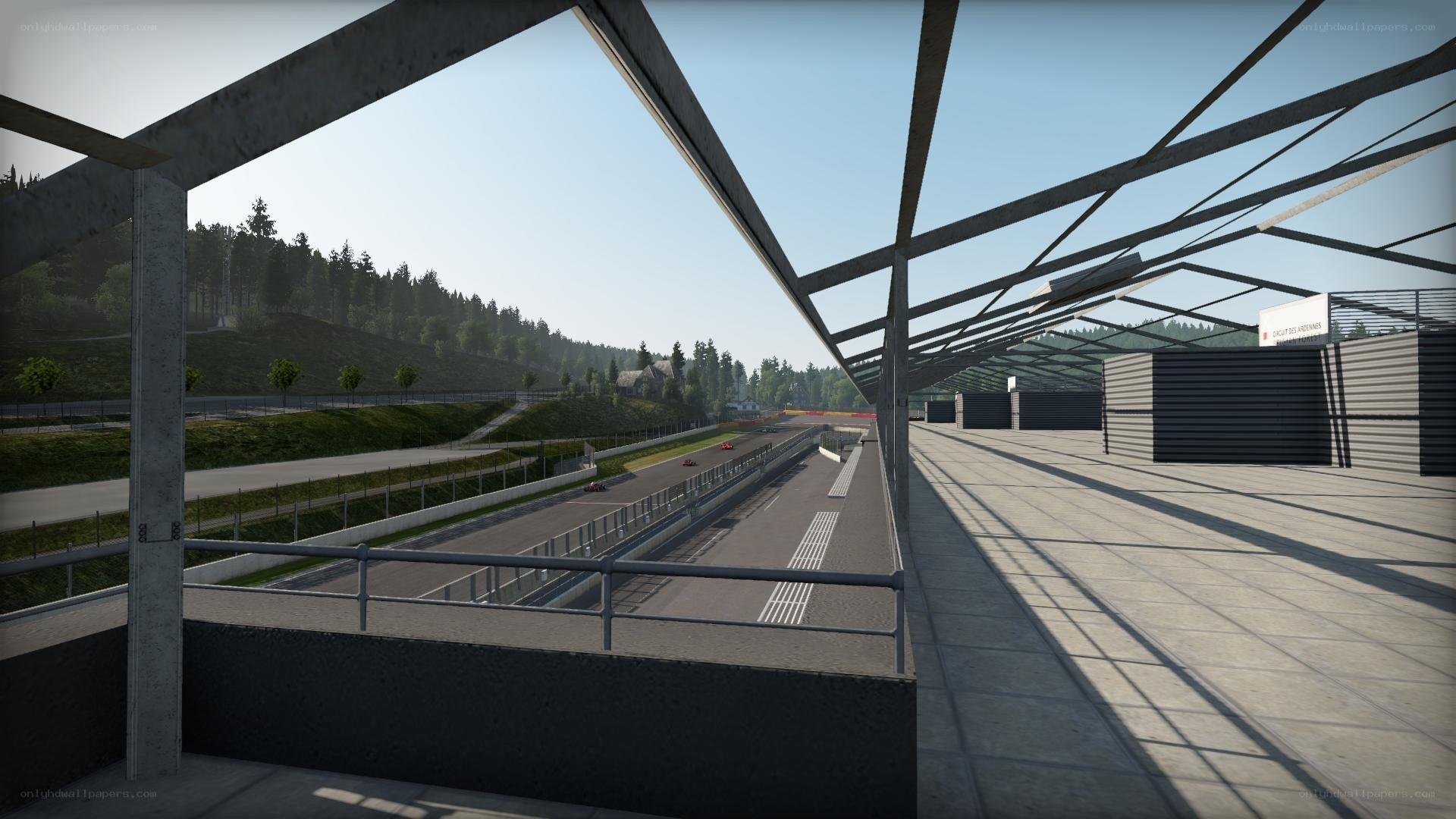 race track view from pit lane