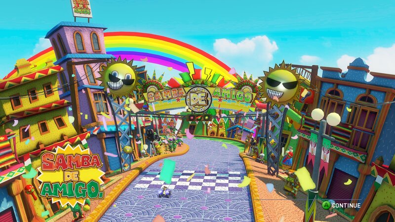 Race Track with Cartoon Buildings