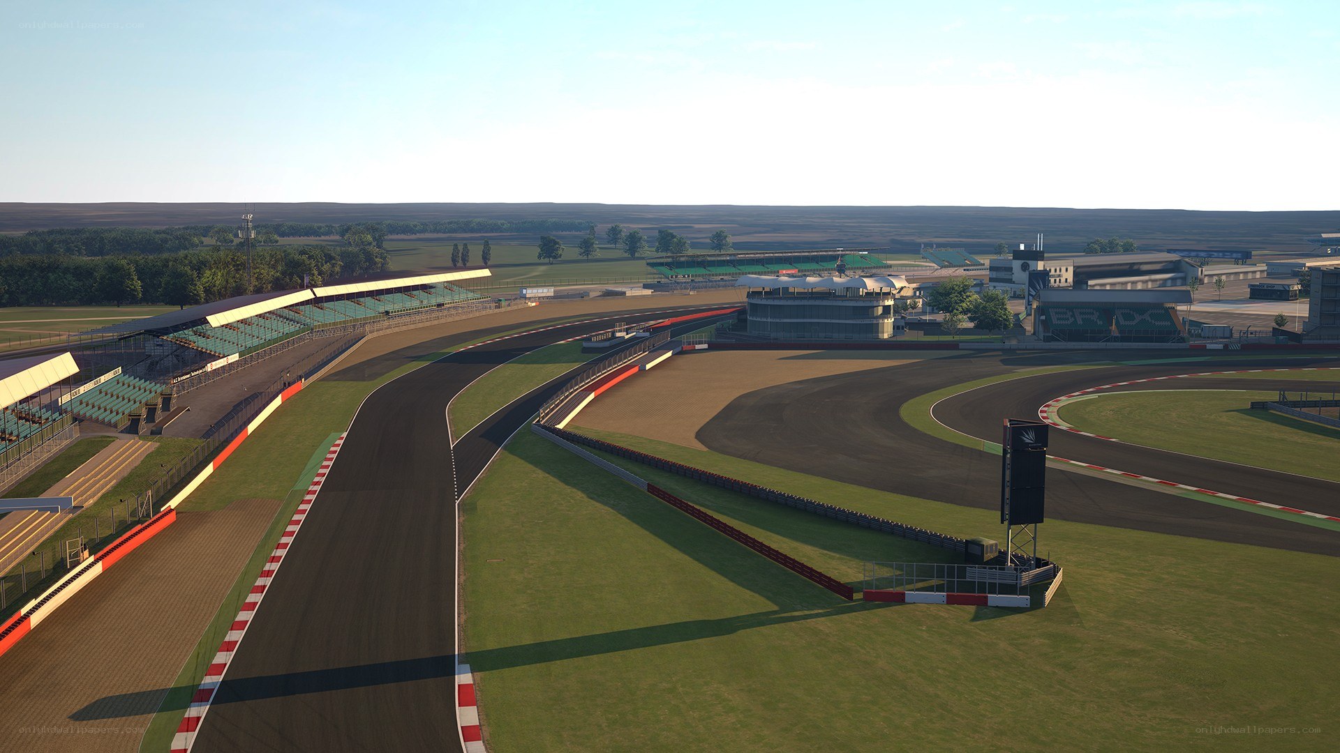 race track with grandstands