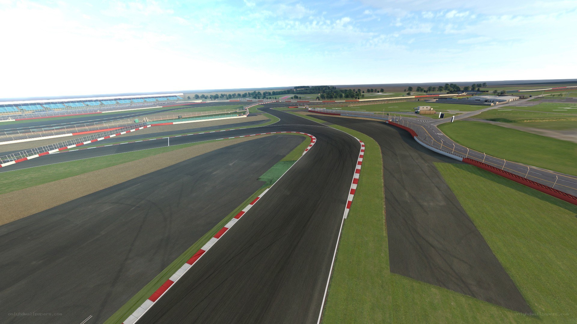 race track with grandstands