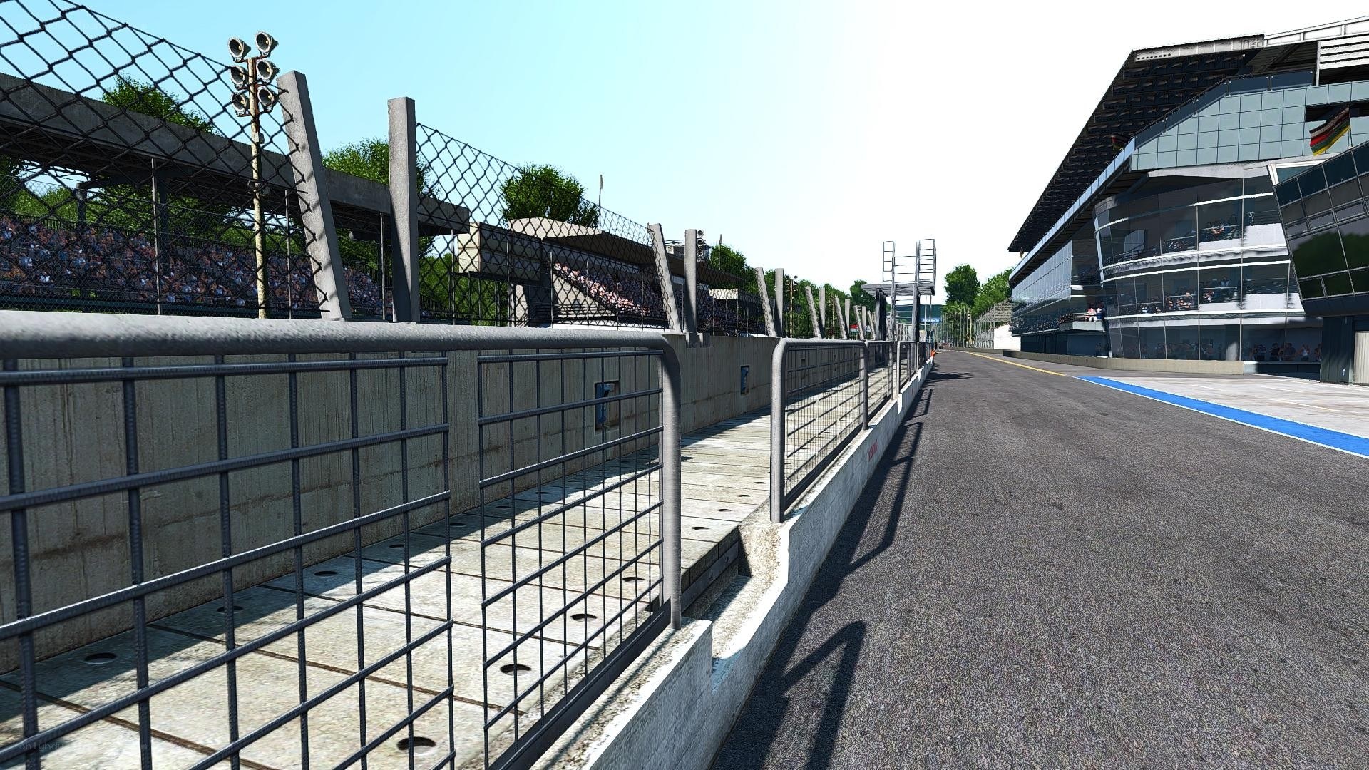 race track with grandstands