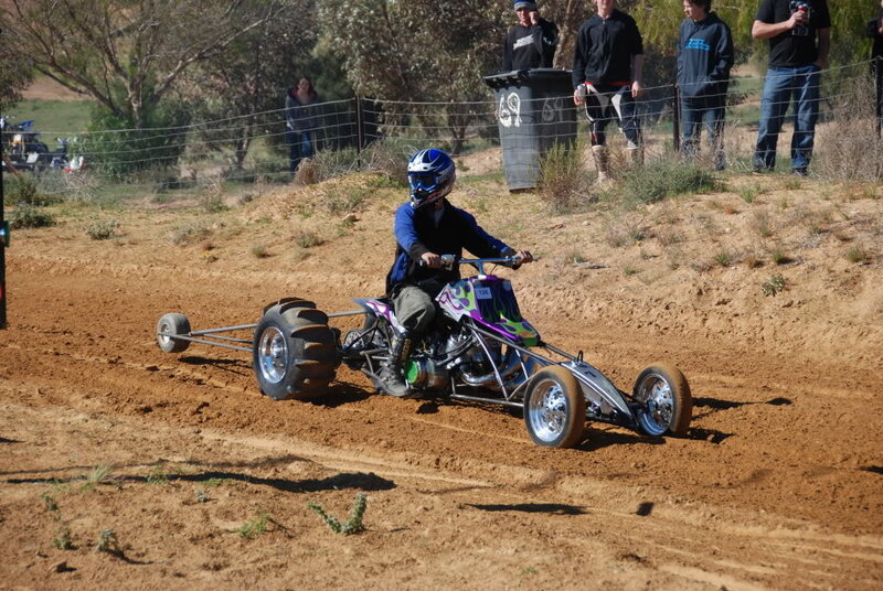 Racer on a Custom Vehicle