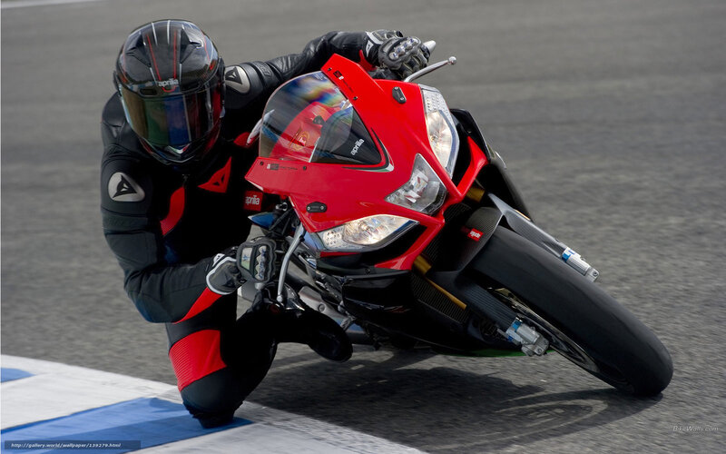 Racer on Red Motorcycle — Dynamic