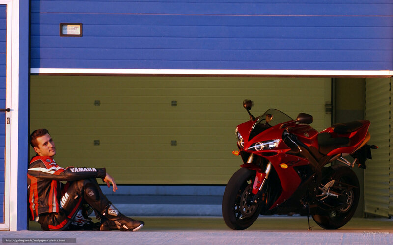 Racer with red motorcycle