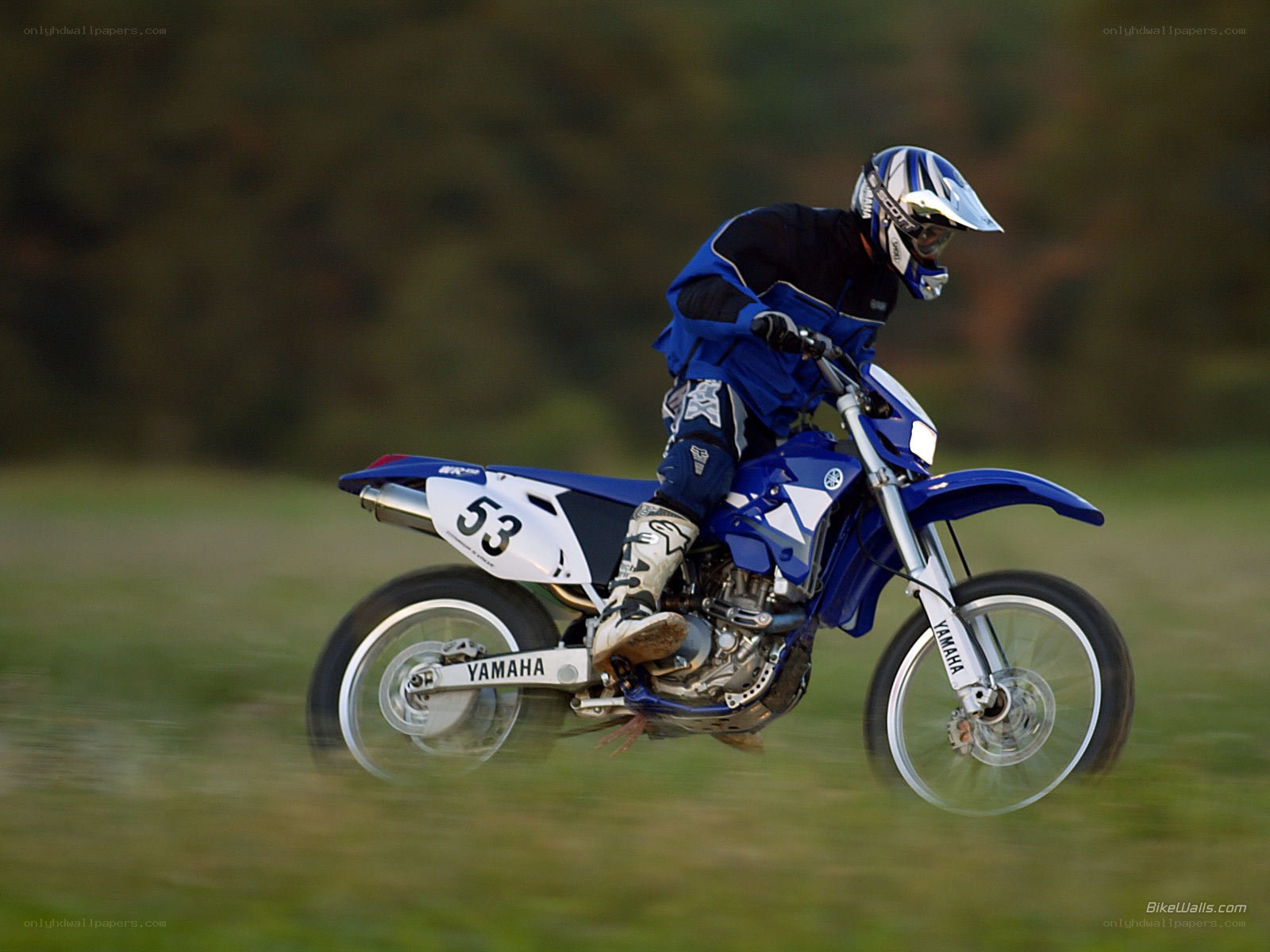racing a dirt bike