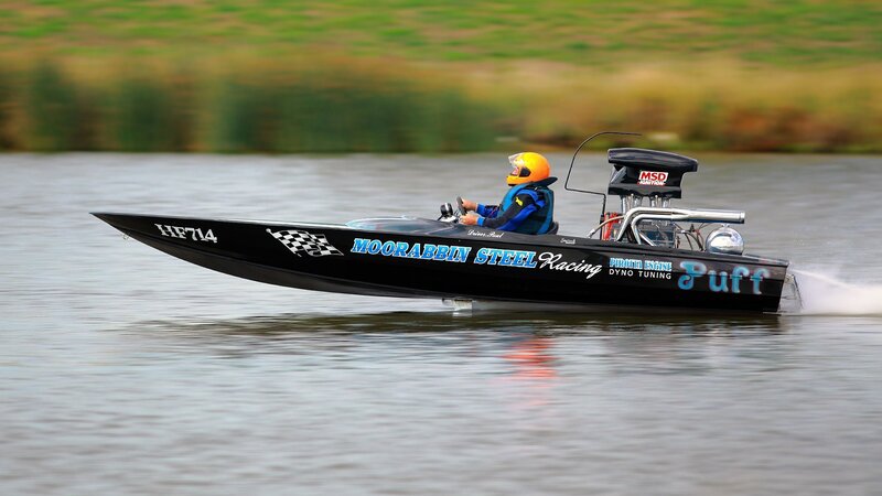 racing boat on water