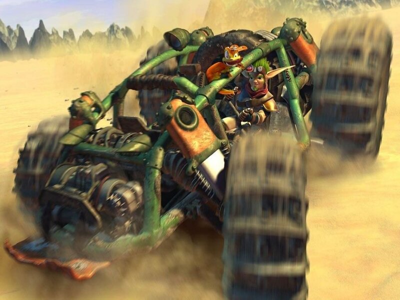 Racing buggy in desert