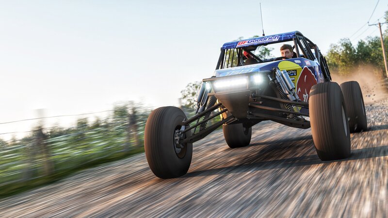Racing Buggy on Dirt — Blue