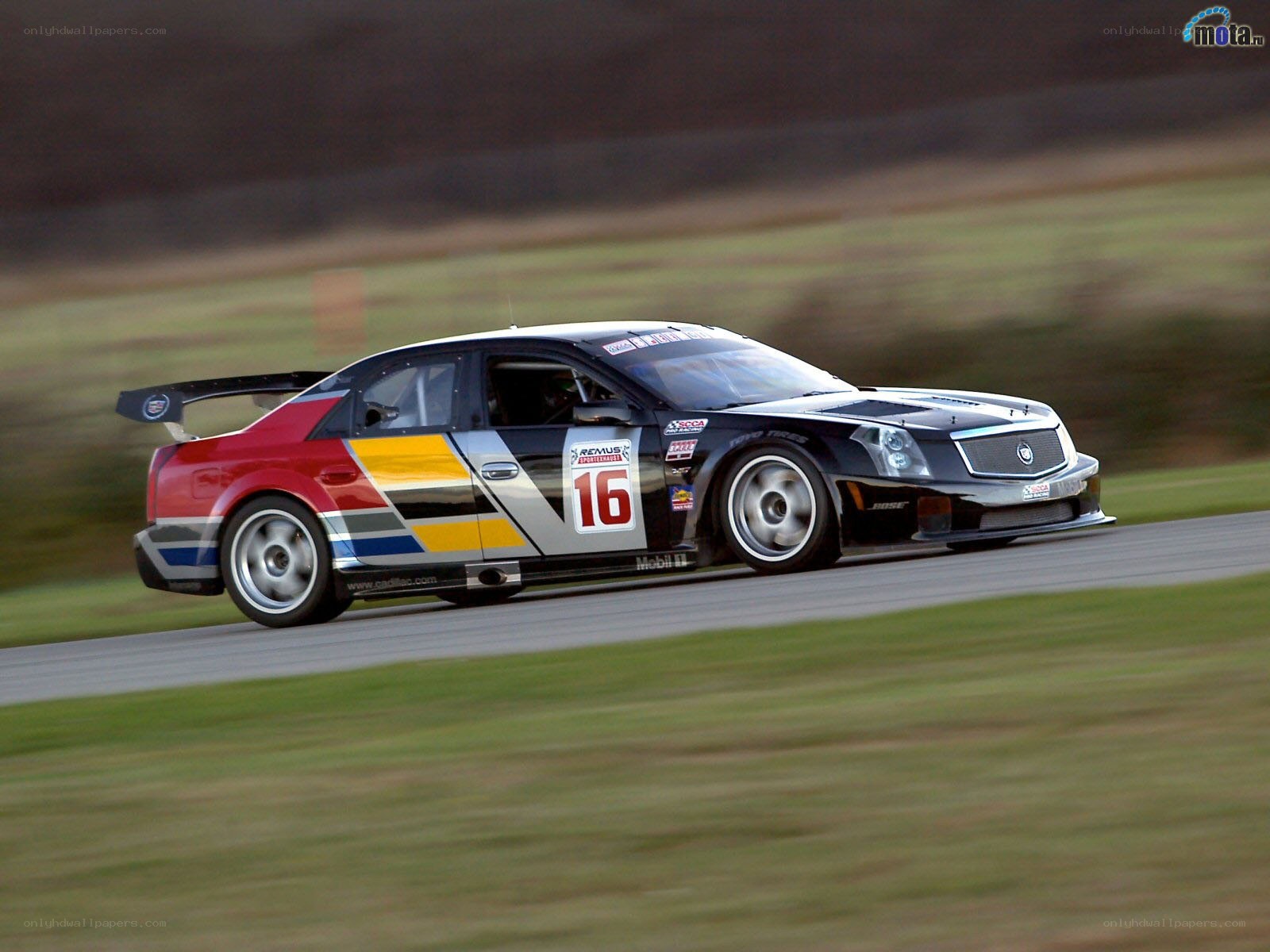 racing cadillac on track