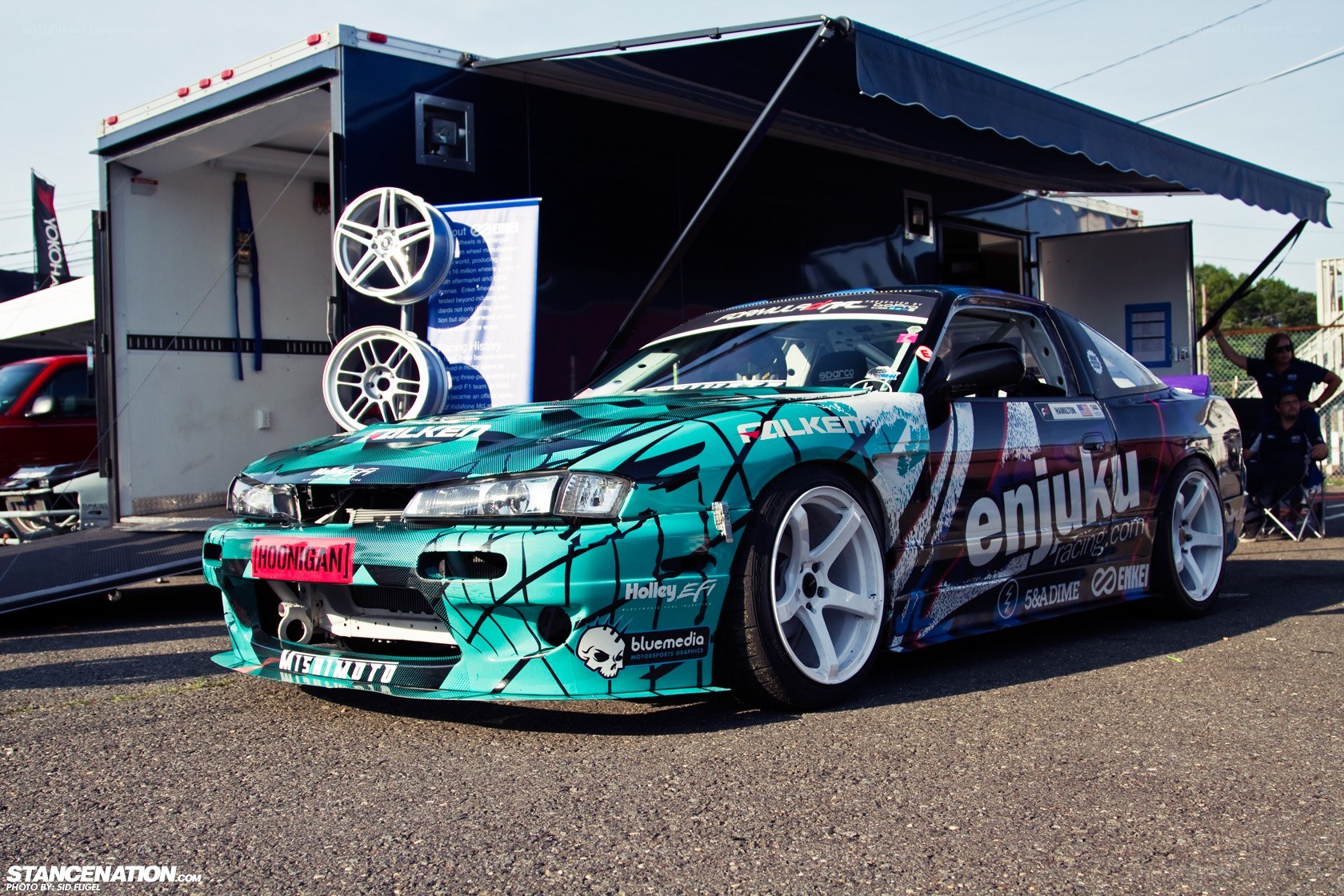 racing car at a track