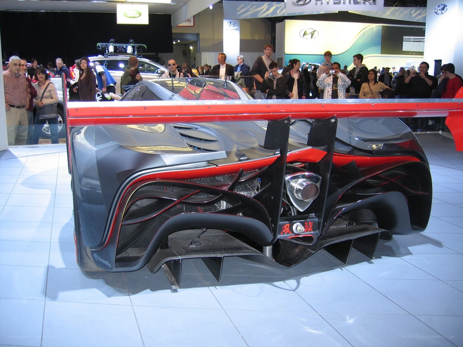 Racing car at auto show
