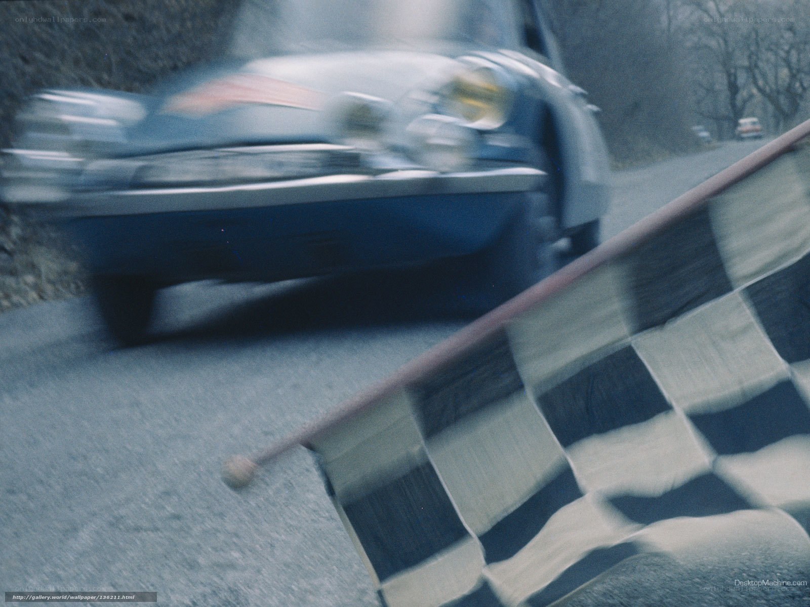 racing car at finish line
