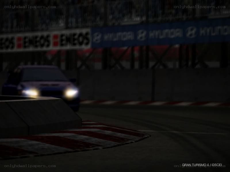 racing car at night